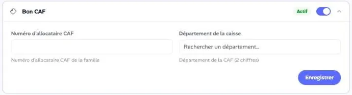 La configuration du mode Bon CAF